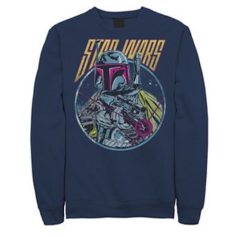 Men's Star Wars Boba Fett Neon Blaster Vintage Sweatshirt