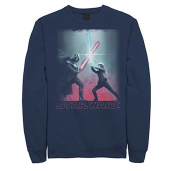 Men's Star Wars Darth Vader Luke Skywalker Battle Silhouette Sweatshirt