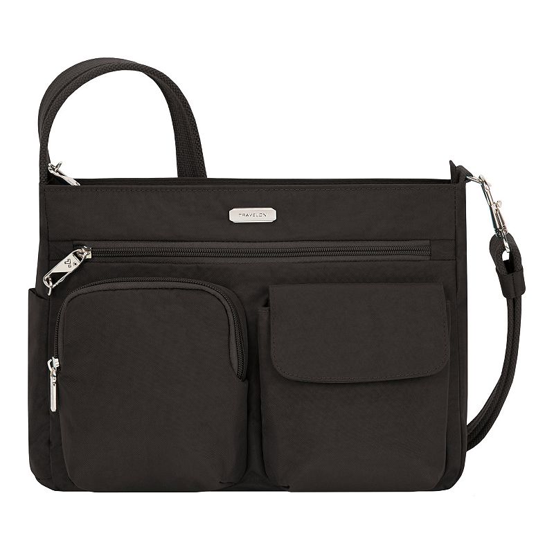 Travelon Anti-Theft Essentials Patch Pocket Crossbody Bag, Black