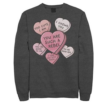 Men's Star Wars Valentines Candy Heart Quotes Sweatshirt