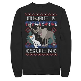 Men's Disney's Frozen Olaf & Sven Ugly Christmas Sweatshirt
