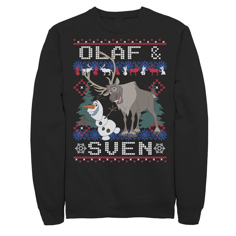 vaccinatie Gaan ga winkelen Men's Disney Frozen Olaf Sven Snow Clones Fleece Sweater