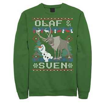 Men's Disney's Frozen Olaf & Sven Ugly Christmas Sweatshirt