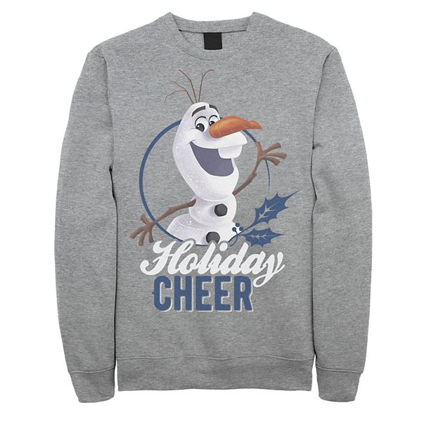 Hoge blootstelling Volwassen schouder Men's Disney Frozen Olaf Holiday Cheer Sweatshirt
