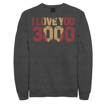 Men's Marvel Avengers Endgame Iron Man I Love You 3000 Sweatshirt