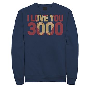 Men's Marvel Avengers Endgame Iron Man I Love You 3000 Sweatshirt