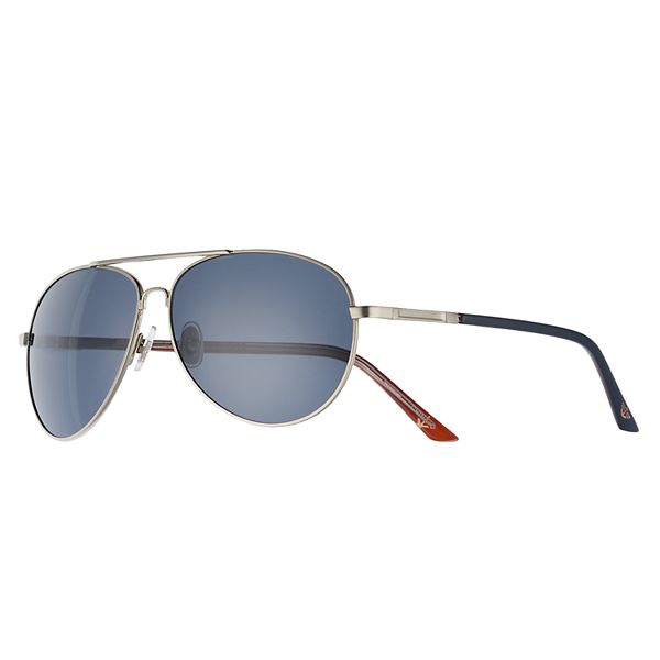 Mens Dockers® Shiny Silver Aviator Sunglasses 