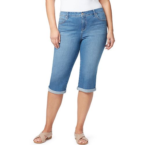 Plus Size Gloria Vanderbilt Rail Denim Capris