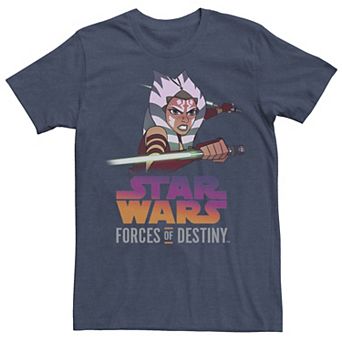 Men's Star Wars Forces of Destiny Ahsoka Lightsaber Duo Tee