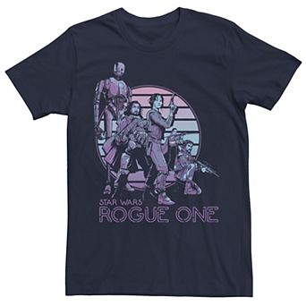Men's Star Wars Rogue One Neon Sign Rebel Group Tee