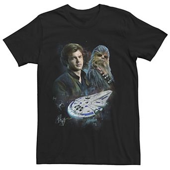 Men's Star Wars Han Solo Movie Han Chewie Millennium Falcon Tee