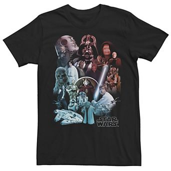 Men's Star Wars Character Collage Poster Tee