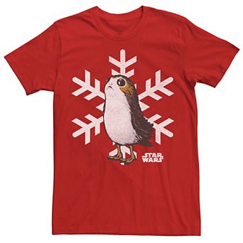 Men's Star Wars Porg Snowflake Holiday Tee