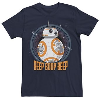Men's Star Wars BB-8 Beep Quote Circle Design Tee
