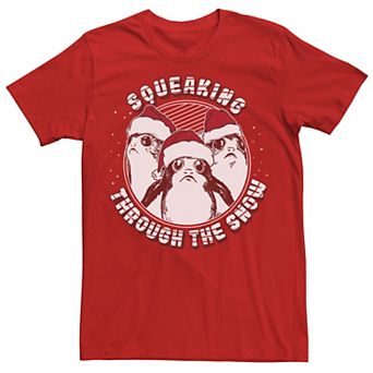 Men's Star Wars Porg Squeaking Through Snow Tee