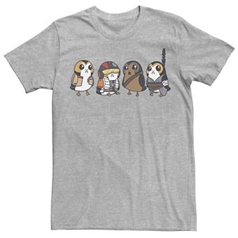 Men's Star Wars Cute Porgs Dressed As Characters Portrait Tee