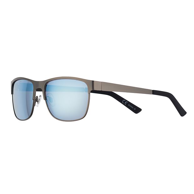 Dockers Men's Rubberized Gunmetal Mirror Sunglasses - Dark Grey - Each