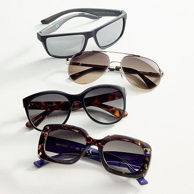 Men's Dockers® Rubberized Matte Black Way Shape Sunglasses