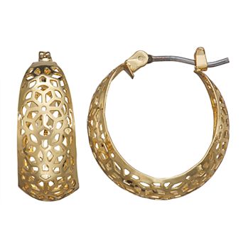 Napier Open Worked Hoop Earrings