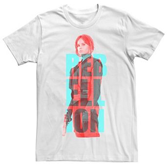 Men's Star Wars Rogue One Jyn Rebellion Font Tee