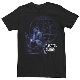 Men's Star Wars Rogue One Cassian Andor Galaxy Print Graphic Tee