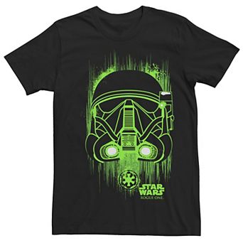 Men's Star Wars Rogue One Death Trooper Neon Helmet Graphic Tee