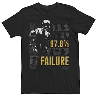 Men's Star Wars K-2SO Chance Of Failure Poster Tee