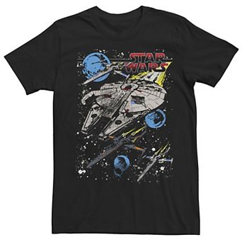 Men's Star Wars The Force Awakens Millennium Falcon Blue Squadron Tee