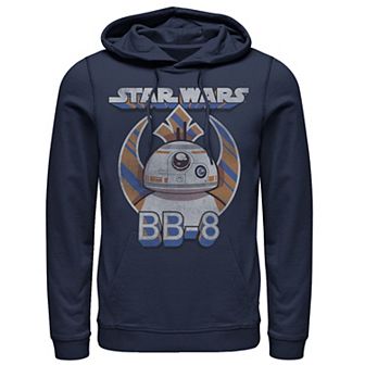 Men's Star Wars BB-8 Rebel Logo With Stripes Hoodie