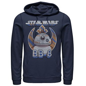 Men's Star Wars BB-8 Rebel Logo With Stripes Hoodie