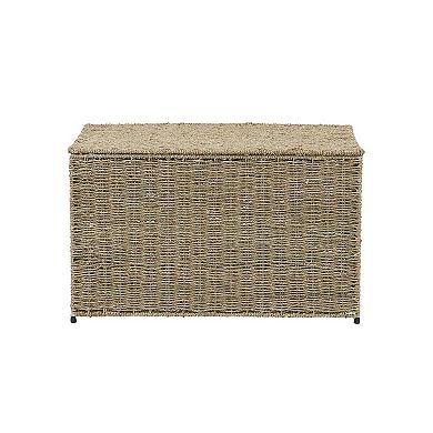 Household Essentials Large Wicker Storage Chest with Lid