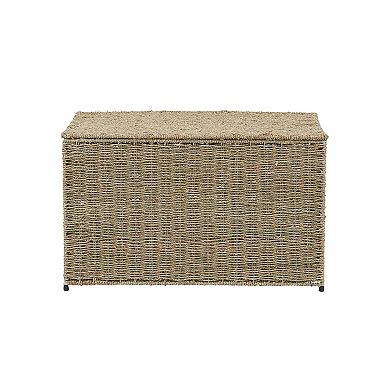 Household Essentials Large Wicker Storage Chest with Lid