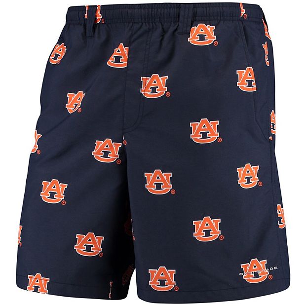 Men's Columbia PFG Navy Auburn Tigers Backcast II 8 Omni-Shade Hybrid  Shorts