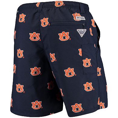 Men's Columbia PFG Navy Auburn Tigers Backcast II 8-in. Omni-Shade Hybrid Shorts