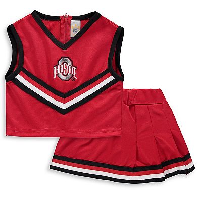 Girls Toddler Scarlet Ohio State Buckeyes Two-Piece Cheer Set