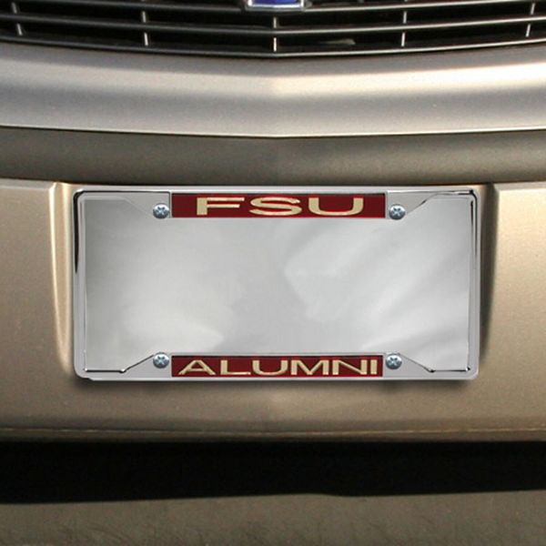 Florida State Seminoles (FSU) Alumni Acrylic Insert Chrome License