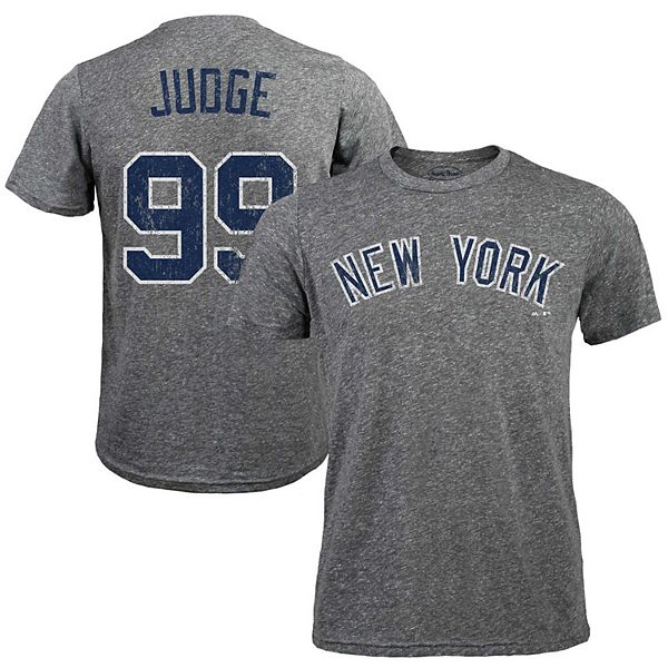 Aaron Judge New York Yankees Majestic Threads Tri-Blend Name & Number T- Shirt - Navy