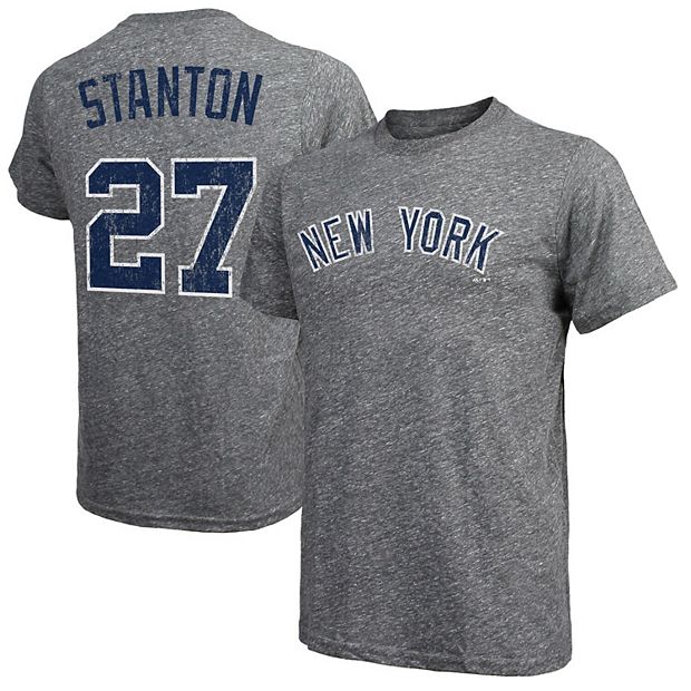 Men's Majestic Threads Giancarlo Stanton Gray New York Yankees