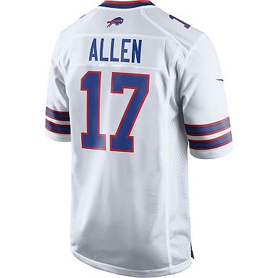 Men's Nike Josh Allen White Buffalo Bills Game Player Jersey