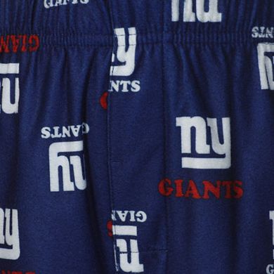 New York Giants Preschool Allover Logo Flannel Pajama Pants - Royal Blue