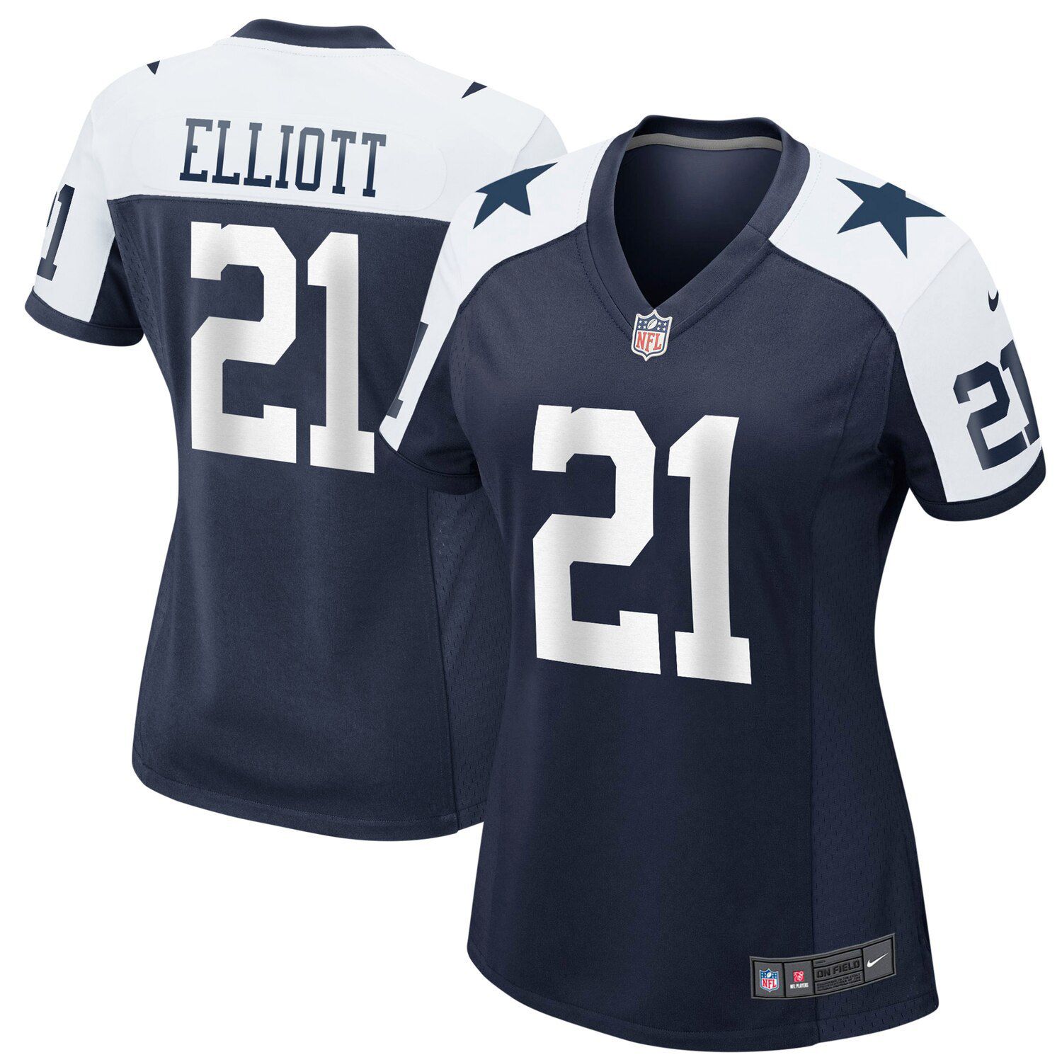 dallas cowboys youth ezekiel elliott nike navy game replica jersey