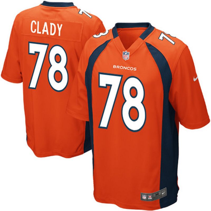 Youth Denver Broncos Ryan Clady Nike Orange Team Color Game Jersey, Boys, 