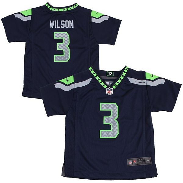 boicotear Altitud Exceder Infant Seattle Seahawks Nike Russell Wilson College Navy Team Color Game  Jersey