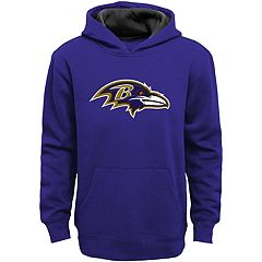 Youth Lamar Jackson Purple Baltimore Ravens Mainliner Name & Number  Pullover Hoodie