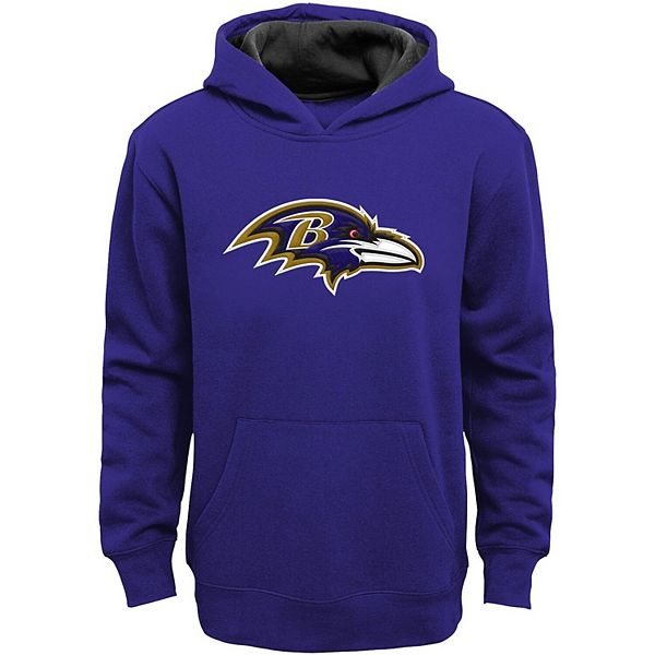 Youth Purple Baltimore Ravens Fan Gear Prime Pullover Hoodie