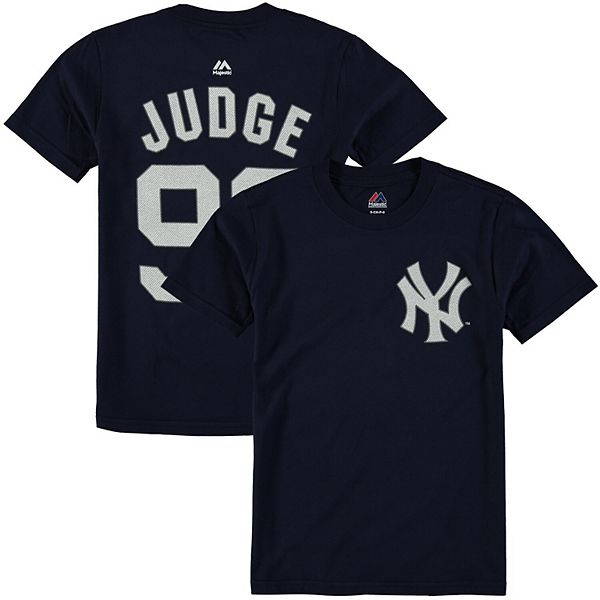 Inconvenience necessary Glue Youth Majestic Aaron Judge Navy New York Yankees Player Name & Number T- Shirt