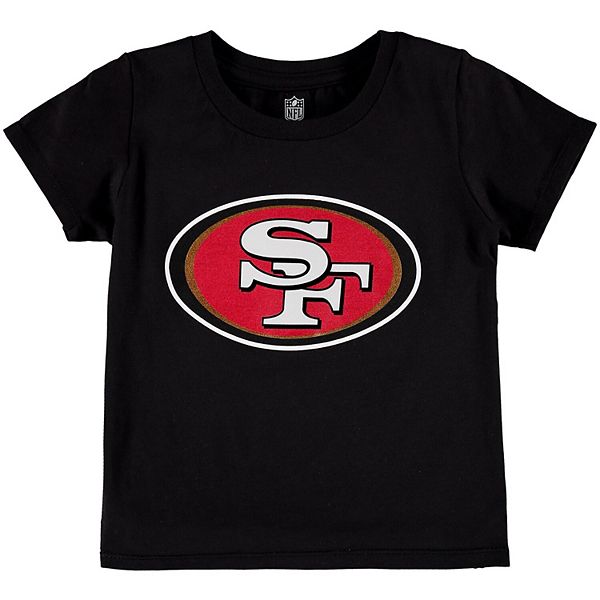 Black New San Francisco 49ers T-Shirt Men's Secondary Colour Logo T-Shirt 