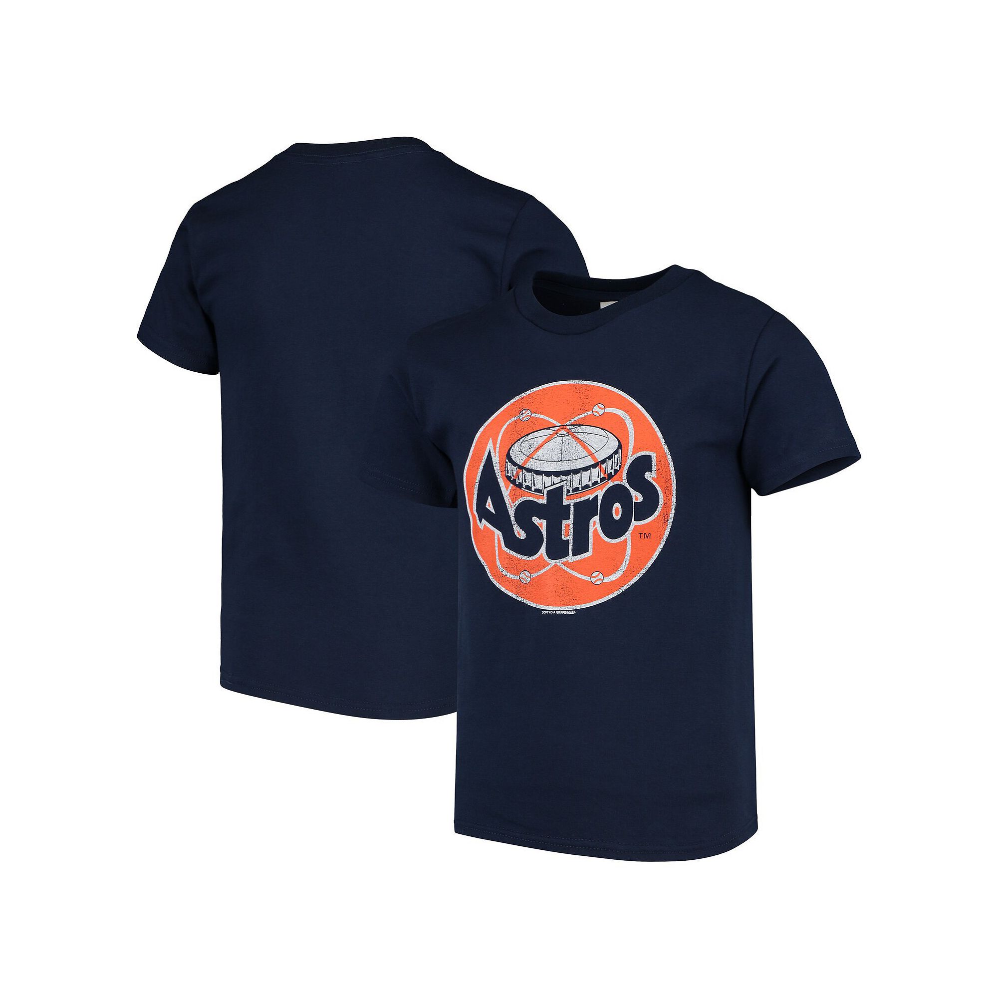 Youth Soft as a Grape Navy Houston Astros Cooperstown Collection T-Shirt, B