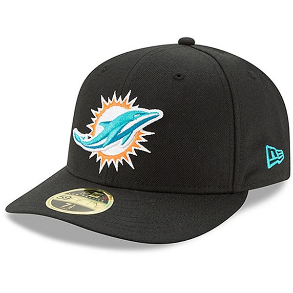 Men's New Era White Miami Dolphins Historic Omaha Low Profile 59FIFTY  Fitted Hat