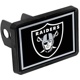Oakland Raiders Logo 1.25" x 2" Universal Plastic Hitch Cover